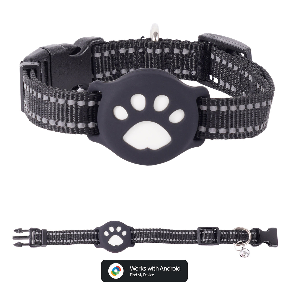 Joylink Pet Tracker attached to dog collar - lightweight Bluetooth finder tag (view 7)