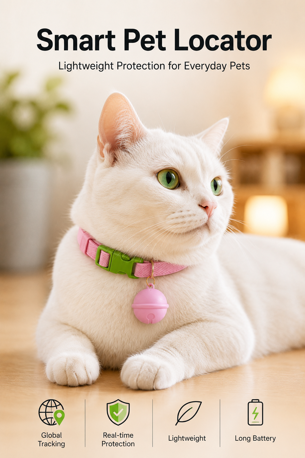 Rastreador GPS Joylink para mascotas – Sin cuotas mensuales, collar gratis incluido