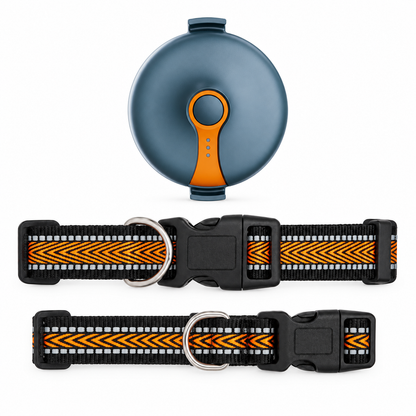 Joylink Ultra Pet Tracker Slate Gray - true GPS locator collar tag with 2 free collars included