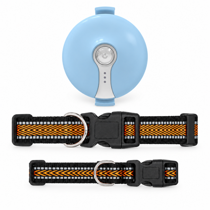 Joylink Ultra Pet Tracker Sky Blue - true GPS locator collar tag with 2 free collars included