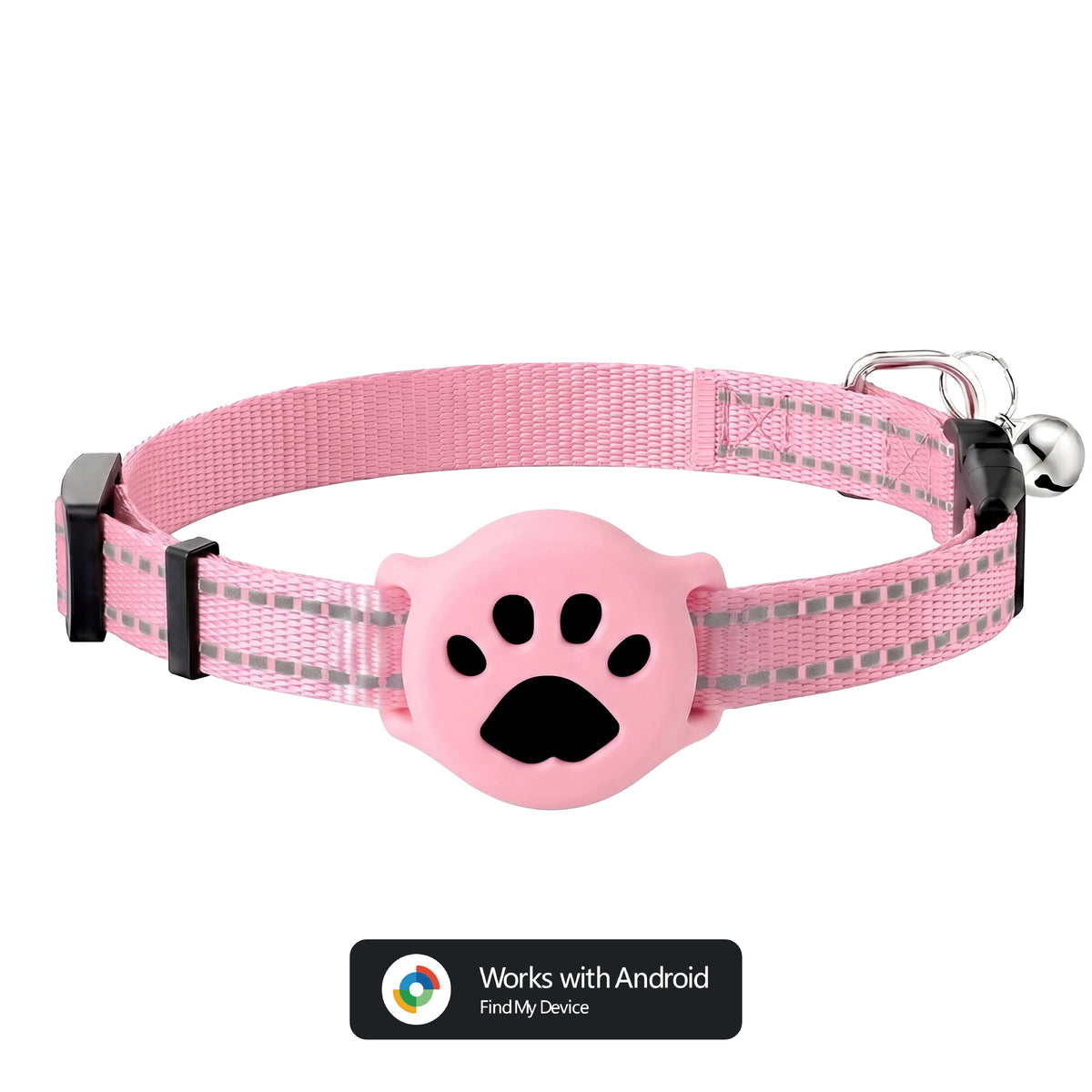 Joylink Pet Tracker attached to dog collar - lightweight Bluetooth finder tag (view 4)